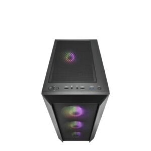 FSP CMT218 Tempered Glass 4 ARGB Fans Gaming Casing With 650W Bronze