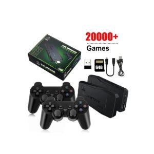 M8 Wireless Retro Game Console With 64GB TF Card Plug and Play Video Game Stick Built-in 20000+ Games | 4K High Definition HDMI Output | Dual 2.4GHz Wireless Controllers | Plug and Play Gaming Stick